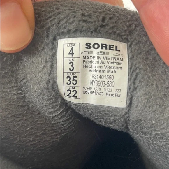 Sorel Quilted Boots with Pink and Gray Accents - Picture 4 of 4